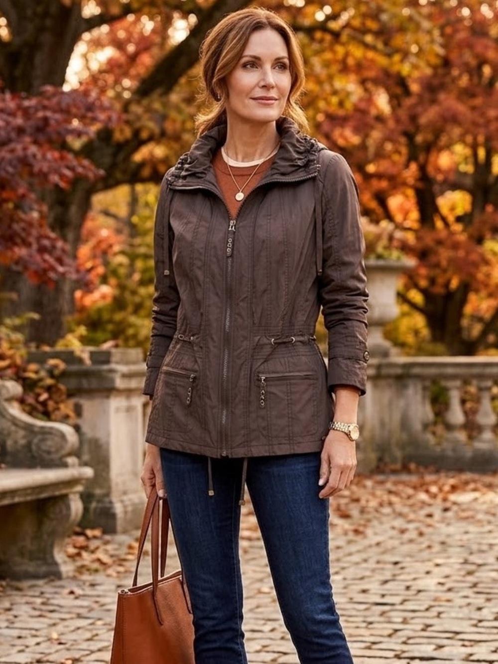 FDJ Women's Brown Utility Jacket | Size S | Excellent Condition